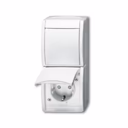 Busch-Jaeger 2601/6/20 EBW-54, Type F, 2P+E, Blanc, IP44, 250 V, 16 A