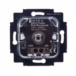 Busch-Jaeger 2117/11 U, Variateur, Intégré, Rotatif, Noir, IP20, 230 V