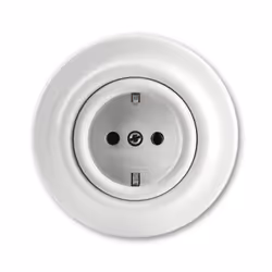 Busch-Jaeger 2011-0-6139, CEE 7/3, 2P+E, Blanc, Porcelaine, 250 V, 16 A