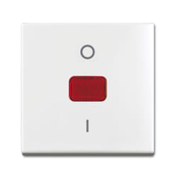 Busch-Jaeger 1731-0-2007 Plaque de commutation et obturateur Rouge, Blanc