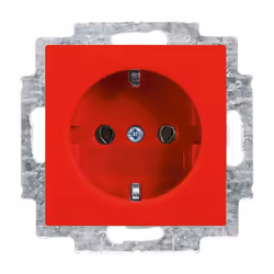 Busch-Jaeger 2CKA002011A6234, Type F, 2P+PE, Rouge, Thermoplastique, IP20, 250 V