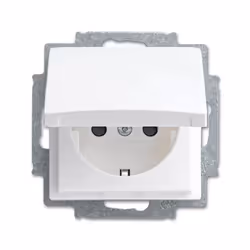 Busch-Jaeger 2013-0-5384, CEE 7/3, Argent, Blanc, 250 V, 16 A