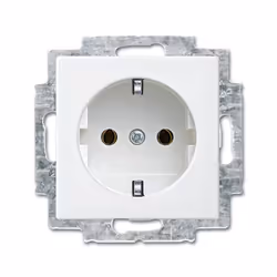 Busch-Jaeger 2011-0-6238, CEE 7/3, Argent, Blanc, 250 V, 16 A