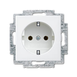 Busch-Jaeger 2011-0-6238 prise de courant CEE 7/3 Argent, Blanc