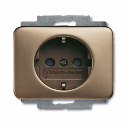 Busch-Jaeger 2011-0-1425, CEE 7/3, 2P+E, Bronze, 250 V, 16 A, 70 mm