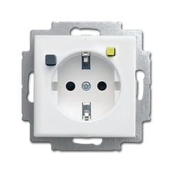 Busch-Jaeger 3116-0-0663 prise de courant CEE 7/3 Argent, Blanc