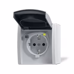 Busch-Jaeger 3120 EWB-53, Type F, Gris, Blanc, IP44, CE, 230 V, 16 A