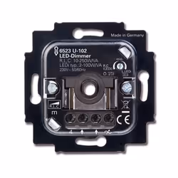 Busch-Jaeger 6523 U-102, Variateur, A monter, Rotatif, Noir, IP20, CE