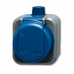 Busch-Jaeger 2083-0-0343, CEE 7/3, Bleu, Gris, IP66, 250 V, 16 A, 74 mm