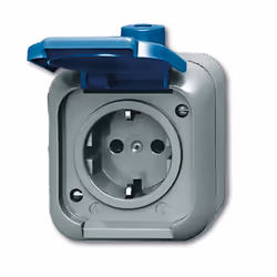 Busch-Jaeger 2083-0-0368, CEE 7/3, Bleu, Gris, IP44, 250 V, 16 A, 74 mm