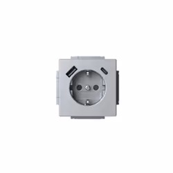 BUSCH-JAEGER 20 PRISES EUCB2USBAC-83 SCHUKO®-/USB-A+C SAFETY+ PLATEFORME ALU ARGENT 63 2CKA002011 A6304
