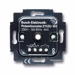 Busch-Jaeger 2112 U-101, Variateur, Intégré, Rotatif, Noir, 230 V, 50 - 60 Hz