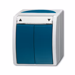 Busch-Jaeger 2601/4 W-53, 2P, Vert, Gris, 250 V, 10 A, 74 mm, 55 mm