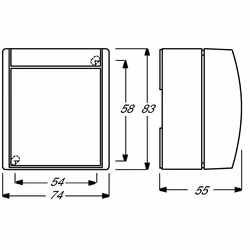 Busch-Jaeger 2601/4 W-53 commutateur électrique 2P Vert, Gris