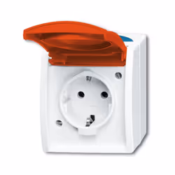 Busch-Jaeger 2083-0-0825, CEE 7/3, 2P+E, Rouge, Blanc, IP44, 250 V, 16 A