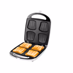 Unold Quadro gaufrier et appareil à croque-monsieur 1100 W Argent, Blanc