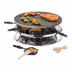 Unold 48726 raclette 8 personne(s) 1300 W Noir, Acier inoxydable