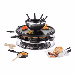Unold 48726 raclette 8 personne(s) 1300 W Noir, Acier inoxydable