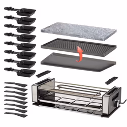 Unold Delice Basic raclette 8 personne(s) 1200 W Noir, Acier inoxydable - Vue supplémentaire 4