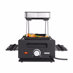 Unold 48785 raclette 8 personne(s) 1200 W Noir, Acier inoxydable