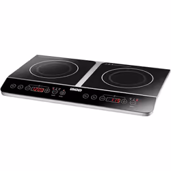 Unold Double Elégance, Noir, Acier inoxydable, Comptoir, 60 cm, Plaque avec zone à induction, Verre-céramique, 2 zone(s)