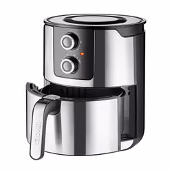Unold 58655 friteuse Double 5 L 1400 W Friteuse d’air chaud Noir, Acier inoxydable