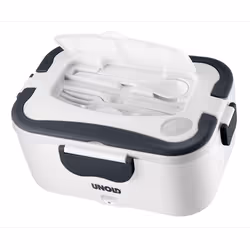 Unold 230.338, Boîte de rangement alimentaire, Adulte, Noir, Blanc, Acier inoxydable, Rectangulaire, 1,5 L