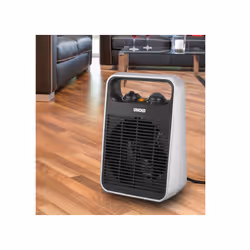 Unold 86106, Chauffage de ventilateur électrique, 1,5 m, Sol, Table, Noir, Argent, Plastique, Rotatif