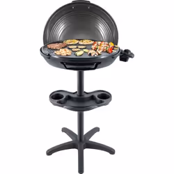 Barbecue gril électrique STEBA 061600 VG325 - Plaque de cuisson XXL 48 cm - Noir et gris