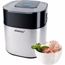 STEBA 056000 IC30 Sorbetiere 1,5 L - 9,5 W - Boitier en inox - Inox et noir