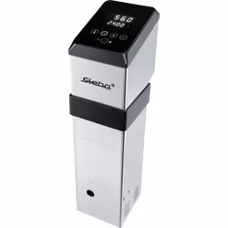 Découvrez le cuiseur sous vide Steba SV 120 élégant en argent avec une puissance de 800 Watt et une minuterie intégrée. Idéal pour des cuissons précises et savoureuses.