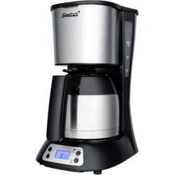 Steba KM F3 THERMO Cafetière noir,acier inoxydable Nombre de tasse=8 écran, verseuse thermofuge, avec fonction café filtre, minuteur V154113