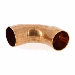 Courbe 90° cuivre à souder Femelle-Femelle Ø25 Coude cuivre 90° grand rayon FF à souder. Caractéristiques Ø tube ext 25