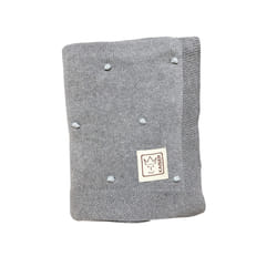 Kaiser KNOTS 100% organic cotton (kbA) Couverture pour bébé Gris 80 x 100 cm Garçon/Fille