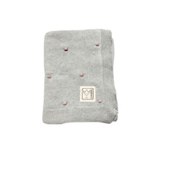 Kaiser KNOTS 100% organic cotton (kbA) Couverture pour bébé Gris clair 80 x 100 cm Garçon/Fille
