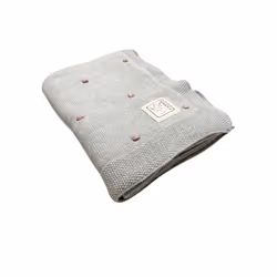 Kaiser KNOTS 100% organic cotton (kbA) Couverture pour bébé Gris clair 80 x 100 cm Garçon/Fille