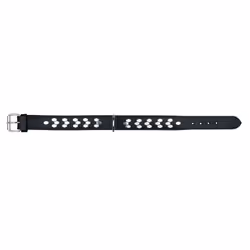 TRIXIE Active Collier, avec design stylisé, Chien, Noir, Argent, Cuir, Monochromatique, Large, 48 cm