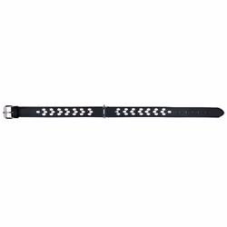 TRIXIE Active Collier, avec design stylisé, Chien, Noir, Argent, Cuir, Monochromatique, Extra large, 65 cm