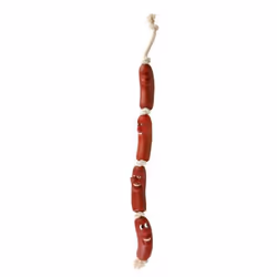 TRIXIE Sausages on a Rope, Chien, Jouet en forme d'en-cas, Marron, Vinyl