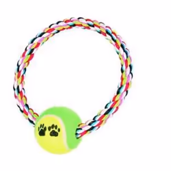 Trixie Jouet pour chien Tennis Multicouleur Polyester Coton