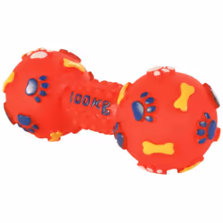 TRIXIE Haltère, Chien, Jouet qui couine, Multicolore, Vinyl, 150 mm