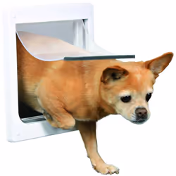Chatière 2 positions XS-S pour chiens (taille XS–S) en plastique trappe transparente flexible, silencieuse tige métallique so ...