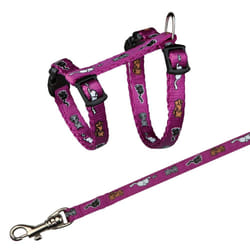 TRIXIE 4144 harnais pour chiens et chats Violet Nylon Chat Harnais avec laisse