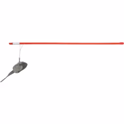 1 Canne à pêche avec souris Squeaky longueur 47 cm. pour chat En peluche (polyester)/plastique. Souris avec détecteur de mouv ...