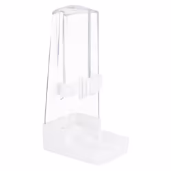 Mangeoire en plastique Trixie, peut également servir d'abreuvoir. Pour montage extérieur des cages. Plusieurs coloris disponi ...
