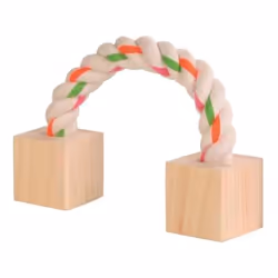 TRIXIE 6186, Corde, Hamster, Souris, Blanc, Bois, Coton, Bois, 1 pièce(s), 200 mm