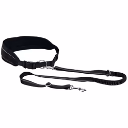TRIXIE 12767, Chien, Laisse mains-libres, Noir, Ruban, Monochromatique, 1,5 m