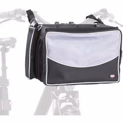 TRIXIE Panier avant de velo pour animaux 41x26x26 cm Noir et gris