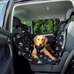 TRIXIE 13234 couverture pour chiens pour coffres et sièges Housses de siège de voiture Toison, Nylon Beige, Noir