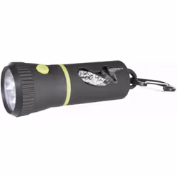 Lampe LED avec distributeur de sachets - 17cm 1 rouleau de 20 sacs M noir en plastique s'?illumine pour 8 heures environ avec ...